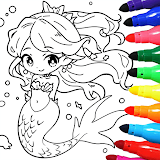 Mermaid Coloring:Mermaid games icon