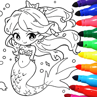 Mermaid Coloring:Mermaid games