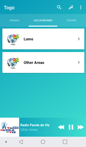 Android application Togo radios online screenshort
