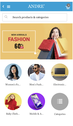 Android application Andre’ Clothing-us screenshort