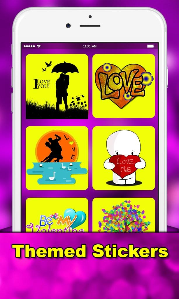 Android application love photo greetings: love Romantic photo frames screenshort