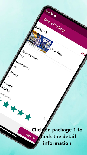 Bright Destiny Travel Booking Screen 2