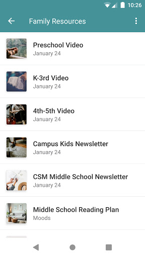 Campus Church App Screen 2
