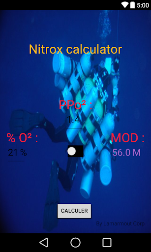 Simple Diving Nitox calculator Screen 3