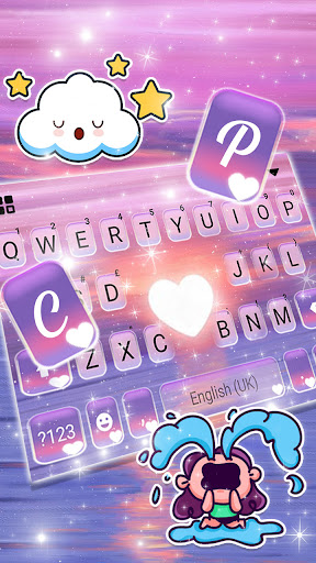 Aesthetic Sunset Keyboard Back Screen 3