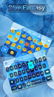 screenshot of Blue Fantasy Keyboard Backgrou