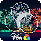 Venn Fireworks: Circle Jigsaw icon