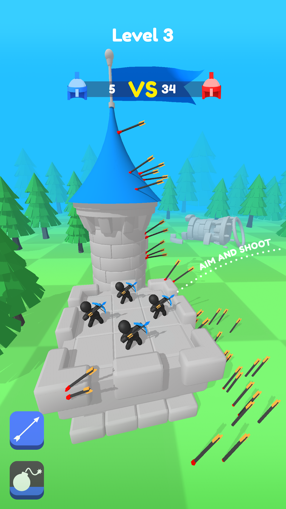 Merge Archers: Bow and Arrow