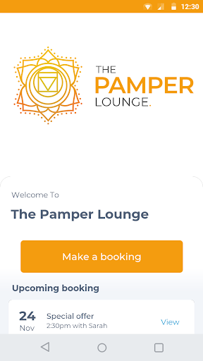 Android application The Pamper Lounge screenshort