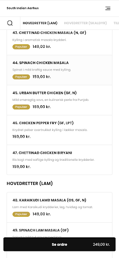 The South Indian Takeaway Screen 3