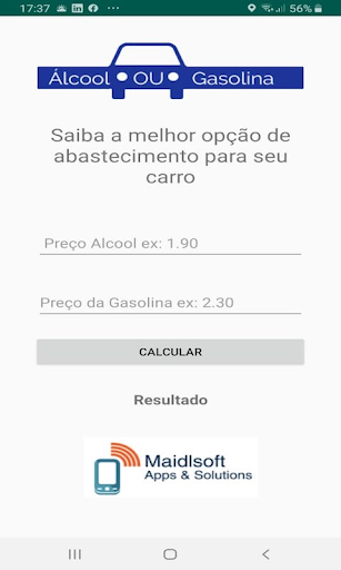 Calculadora Alcool ou Gasolina Screenshot 1 - AppWisp.com