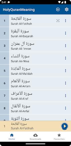 Android application Holy Quran Meaning screenshort
