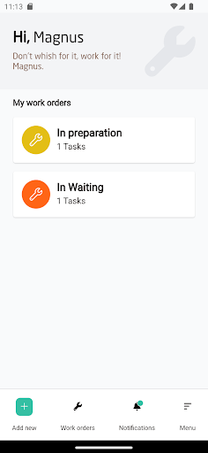 Android application MM Facility screenshort