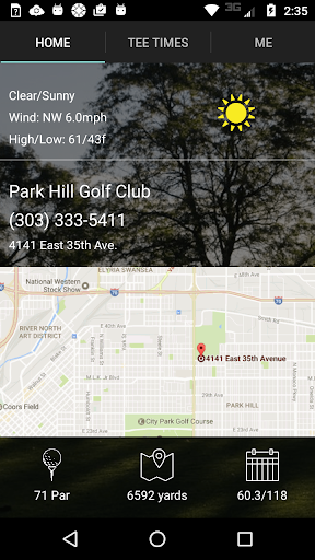 Park Hill Golf Tee Times Screen 2