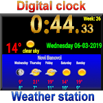 Full screen digital clock with weather station 3.0 (AdFree)