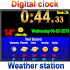 Full screen digital clock with weather station3.0