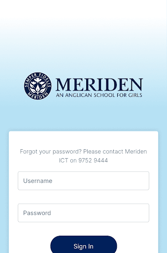 Meriden App Screen 2