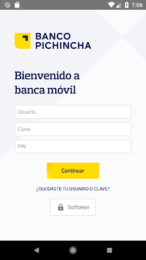 Android application Banco Pichincha Panamá screenshort