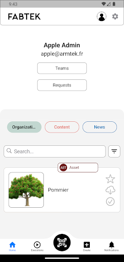 Android application Fabtek Connect screenshort
