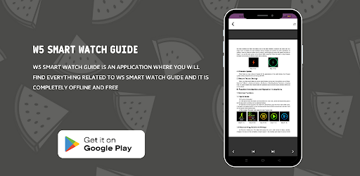 W5 Smart Watch Guide Screen 3