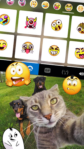 Selfie Cat Keyboard Background Screen 3