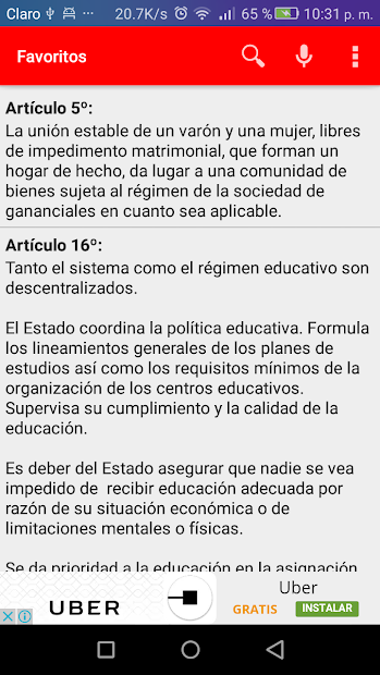 Screenshot 7 Constitución Política del Perú android