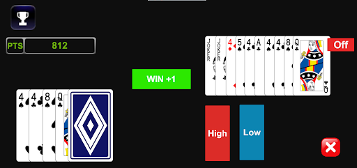 Poker Gamble Low High Card Screen 3