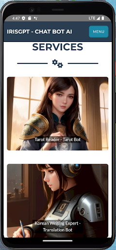 Android application IrisGPT - ChatBot AI Assistant screenshort
