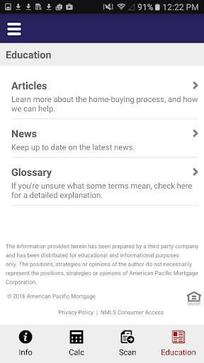Screenshot of Ability Mortgage