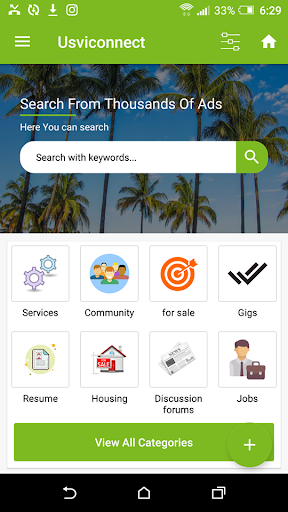 Android application Usviconnect: Sell and Buy screenshort