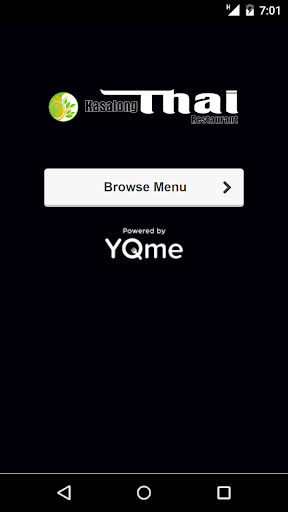 Android application Kasalong Thai Restaurant screenshort