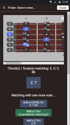 Guitar Chords and Scales Screen 3