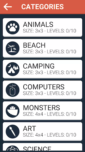 Android application Cross Words تقاطع الكلمات screenshort