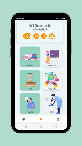 Android application ayt notları screenshort