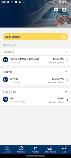 Android application Amegy Mobile Banking screenshort
