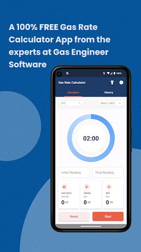 Android application Gas Rate Calculator screenshort