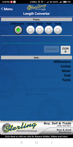 Sterling - Conversion Tools Screen 2