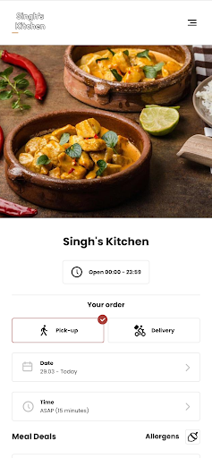 Android application Singh's Kitchen screenshort