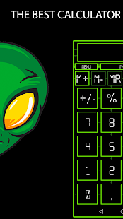 CALCULATOR PRO - Green Alien Screenshot