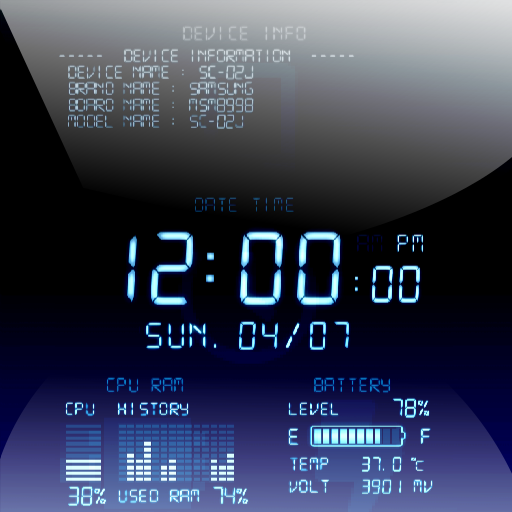 Device Info R Live Wallpaper Logo