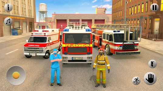 911 Emergency Fire Truck Games