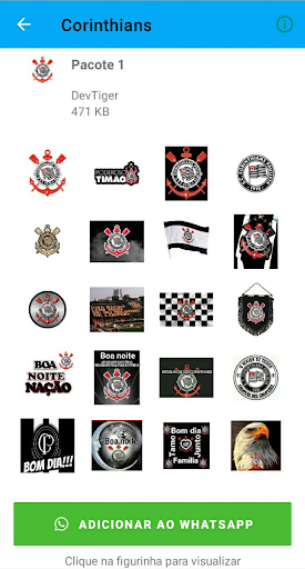 Android application Figurinhas do Corinthians screenshort