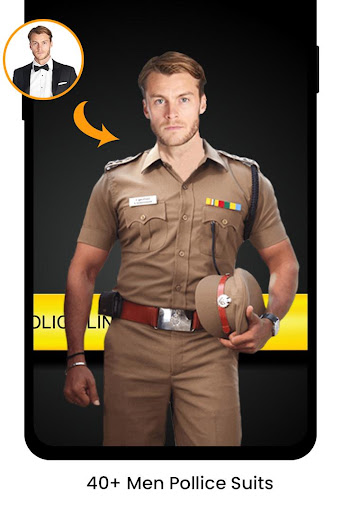 Android application Police Suit Photo Editor screenshort