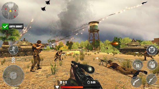 تحميل لعبة World War : Gun Games مهكرة وكاملة 2023 1
