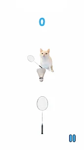 Cat Meme Badminton
