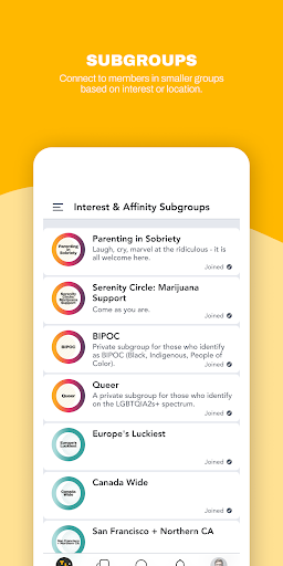 Screenshot of TLC: Sobriety Support