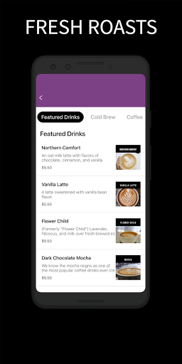 Android application True Stone Coffee screenshort