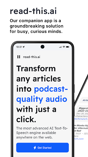 Android application read-this.ai screenshort