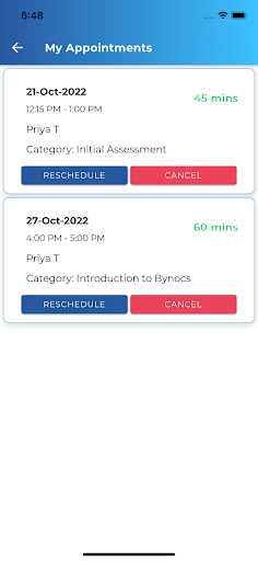 Android application Bynocs screenshort
