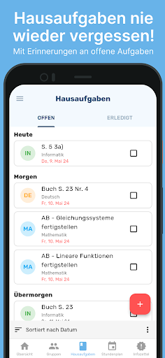 Schulplaner: Sharezone Screen 2